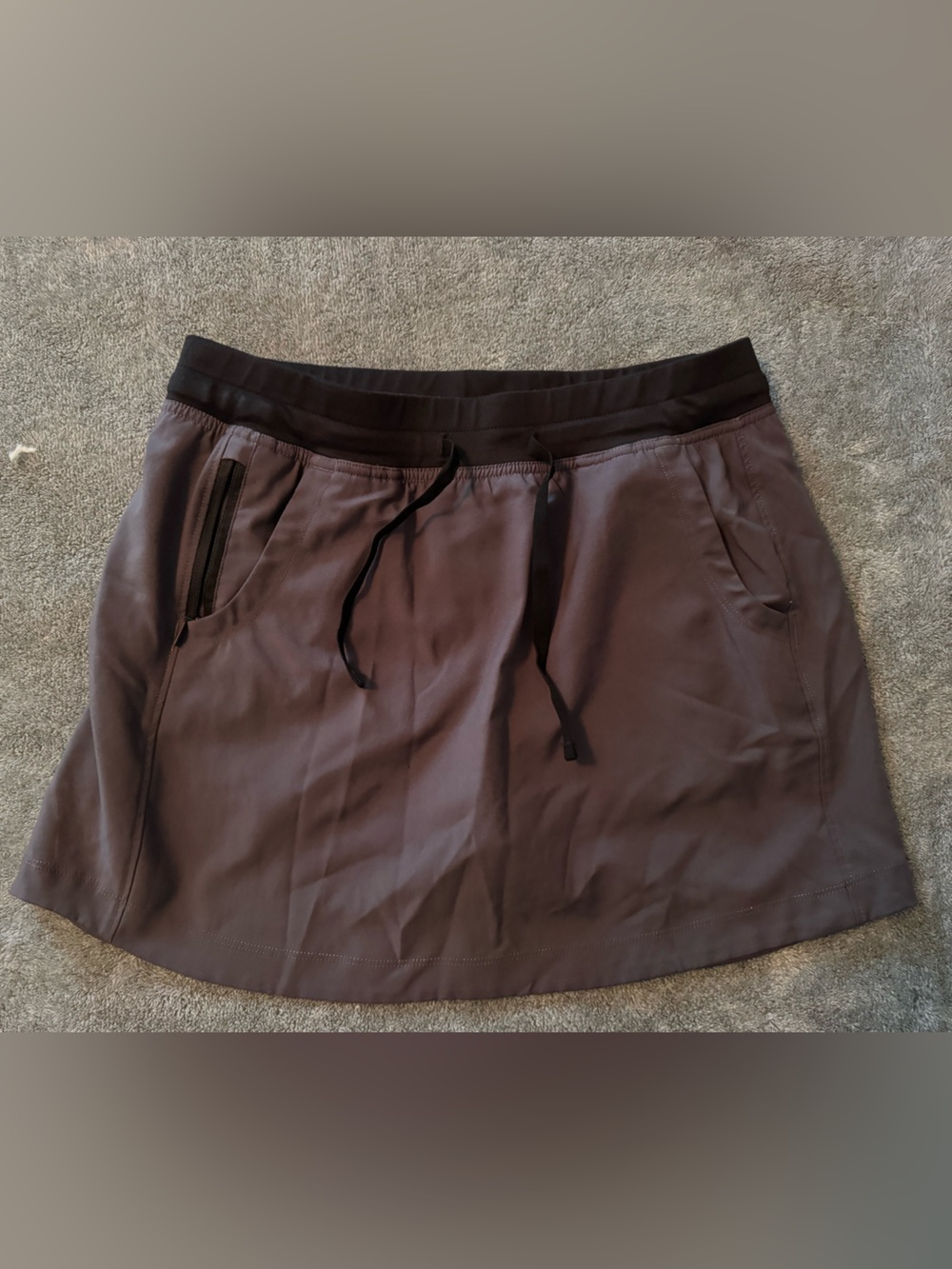 The North Face Women's Gray Midi Skort with Black Waistband